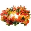 Decoratieve bloemen 4 stks simulatie eucalyptus bladeren krans herfstgangen slingerdrie