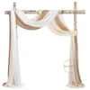 Wedding Arch Dring Fabric 29 x 6 5 jardów Sheer Szyfonowy Tłok Ceremonia zasłony Odbiór Swag 220210286F