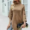 Damenpullover MAYCAUR Herbst und Winter Schal Mantel Einfarbig Rollkragenpullover Pullover Mantel Frauen Temperament Pendeln 2022 Neue Mode T221019