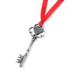 Kerstdecoraties Groothandel Santas Magic Key Claus Keychain Ornamenten Halloween Snowflake Gifts Kerstmis met rood