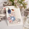 Hediye sargısı 50pcs/Roll Vintage Bitki Çiçek Etiket Çıkartmaları Washi Bant Yaratıcı El Kitabı Scrapbooking Kartı Dairy Journal DIY Dekorasyon