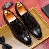 حذاء اللباس حسن النية 2022 مصممين الرجال الفاخرة من جلد العجل الأصلي Oxford Man Brogue الأحذية الرسمية للأحذية Mansculino