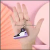 Keychains Lanyards Creative Mini Pvc Sneakers Keychains For Men Women Gym Sports Shoes Keychain Handbag Chain Basketball Shoe Key Ho Dhrkp
