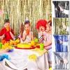 Decorazione per feste 1 2M Bomboniere scintillanti Forniture per matrimoni Pozone Rain Tinsel Foil Curtain Compleanno Tende da parete