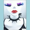 Chokers Gotik Siyah Çivili Punk Ceza Yakası Çiviler Perçinler Adamlar İçin Çakıkçı Kolye Erkekler Bondage Cosplay Goth Mücevherat