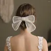 Headpieces Wedding Hair Accessories White Bowknot Bridal Headpiece Pearl Bandeau Cheveux Mariage Bride To Be Headdress Novia