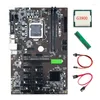 마더 보드 B250 BTC 마이닝 머신 마더 보드 LGA115112 16X 그래프 카드 DDR4 4GB 2666MHZ RAM SATA 케이블 스위치 G3900 CPU