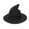 Chapeaux de sorcière d'Halloween diversifiés le long du bonnet de laine de mouton tricot chapeau de pêcheur femme mode sorcière pointu bassin seau RRE15229