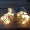 Strängar 20 lysdioder påskägg stränglampor tecknad kycklingägg med batterilåda festdekoration
