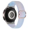 Nylon Rand Band f￶r Samsung Galaxy Watch 5 Pro 4 Smart Watchband 20mm 22mm Rainbow fl￤tad slingarmband