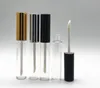 10ml Mini Lip Gloss Tube Amostra recicl￡vel Lip Balm Bottle Bottle Dray Peda pequena tampa preta sn564