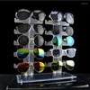 Óculos de sol Quadros KF-Sunglasses Rack Glasses Solder Dois linhas 10 pares Óculos Óculos Benzeno Eyewear Stand Jeia