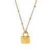 Colares de pingentes delicados colar de trava de ouro vintage para mulheres 2022 jóias moda titânio aço o cadeia luxo gargantilha