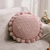 Pillow Knitting Boho Chic S For Decorative Sofa Wool Futon Cover Solid Color Ball Large Sofas Body