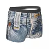 Caleçons Jeans bleus culottes respirantes sous-vêtements masculins imprimés shorts Boxer slips