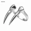 Cluster Rings Simple Animal Beast Fangs Silver Ig Men Retro Creative Jewelry