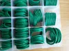 Bilbricka 420pcs FKM "O" Ringkombination Paket Tätningstyp Grön färgtätning O-ring Oljebeständig material