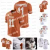 Nowe koszulki piłkarskie koszulki piłkarskie Texas Longhorns 2021 Red River Showdown Golden Patch NCAA American Football Jersey Casey Thompson Bijan Robinson Xavier Wort