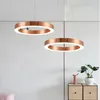 Pendant Lamps Modern Creative Luxurious Circle LED Chandelier Lighting Plating Gold Ccopper Indoor Lamp For Living Room Bedroom Restaurant