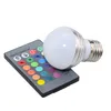 E27 E14 Smart Control Lamp Bollen 16Color Veranderende magische lamp LED RGB Dimable Light -regels Spotlight met 24 sleutel afstandsbediening D1.5