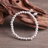 999 argent méthode ancienne boule mate perles brins bracelets pour femme bohême fait à la main perle déclaration Bracelet Bracelet 040