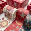 Gift Wrap 6pcs/set Christmas Washi Tape Adhesive Masking For Handbook Xmas Scrapbooking Journal Sticker Decoration Material 3m