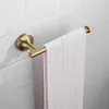 Bath Accessory Set Bathroom Accessories Wall Mount Hand Towel Bar Brushed Gold Stainless Steel Paper Holder Toothbrush Cup Robe Hook