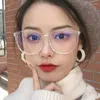 Sunglasses Frames 2022 Round Glasses Women Brand Designer Vintage Eyeglasses Female Clear Lens Transparent Big Frame Anti-blue Light