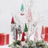 クリスマスの装飾装飾編みrudolph gnome顔のない森の老人ドールペンダントクリスマスツリーメリー