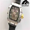 Kecatitan watch r rm011-fm series 7750 automatic mechanical black tape mens Watch