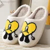 Wholesale BadBunny Slipper Shoes Anti-slippery Winter Slippe Home Cute Bad Bunny Heart Slippers Warm suitable for winter