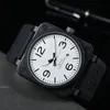 Luxury top brand men's mechanical watch business leisure calendar waterproof stainless steel black shell rubber band watch