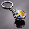 Клавичные модные стеклянные мяч подвесной кулон для ключей в спортивном стиле баскетбольный футбольный волейбол теннисный парень день рождения рождественский подарок