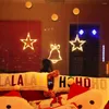 Decoração de natal decoração iluminação led plástia Papai Noel Tree Snowman Garland leve brilhando na corda decorativa escura