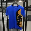 T-shirts pour hommes à la mode été coton à manches courtes T-Shirt pour hommes décontracté perceuse crâne col rond hauts amples sweat