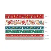 Gift Wrap 6pcs/set Christmas Washi Tape Adhesive Masking For Handbook Xmas Scrapbooking Journal Sticker Decoration Material 3m