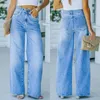 Women's Jeans 2022 Selling Alternative Fashion Retro Petal Pocket Temperament Casual Wash Denim Pants For Women Befree Feminino