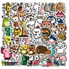 50pcs autocollants animaux mignons pour enfants adolescents vinyle autocollant étanche pour ordinateur portable pare-chocs planche à roulettes bouteilles d'eau ordinateur téléphone TZ-CNY077