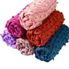 Lenços que vendem quente 26 cores Padrão xadrez de brilho pom algodão hijab muçulmano lenço de xale longo scarv Scarv