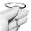 Trend Fashion Bangle 925 Silver Korea Eenvoudige micro ingelegde diamanten dame armbanden voor vrouwen
