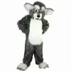 Grey Dog Husky Mascot Costume Cartoon Temat Postacie karnawałowy Festiwal Fancy Dress Christmas Doross Rozmiar przyjęcia urodzinowego strój na zewnątrz