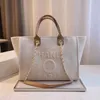 Borsa di lusso Designer Tote Borsa da spiaggia Perla Lettera CC Borse Borse da sera da donna BrandCH Designer di tela Borse da shopping grandi da donna Zaino da ragazza grande da donna