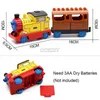 Marumine Battery Operated Duplo Train Blocks Toys with Light Sound Electric Building Bricks Railway Part Brithday Gift for Kids Q0624