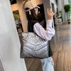 Evening Bags Waterproof Nylon Winter Quilted Space Padded Shoulder For Women Down Cotton Ladies Large Capacity Casual Tote Purse Handbag
