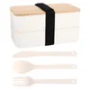 Set di stoviglie Scatola Contenitore Pranzo Bento Salumi Conservazione Snackle Contenitori portatili Ufficio Sushi giapponese A strati Custodia da picnic Strato