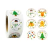 Confezione regalo 500 pezzi/rotolo stile 2,5 cm forma rotonda Buon Natale/adesivi per feste sulla neve Insegnante per bambini Etichetta premio Pasta sigillante