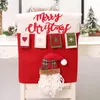 Chair Covers Christmas Slipcover Year Supplies Table Reusable Decor 3D Cartoon Figure For Home El Party Dining Room