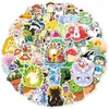 50 pièces autocollants animaux mignons pour enfants adolescents vinyle autocollant étanche pour ordinateur portable pare-chocs planche à roulettes bouteilles d'eau ordinateur téléphone BP-345