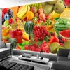 Bakgrunder Anpassad alla storlekar Mural Wallpaper Modern 3D Stereo Fruit Po Wall Paper Kitchen Shop Bakgrund Decor Papel de Parede