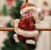 Christmas Decorations Tree Ornament Hanging Santa Claus Snowman Elk Bear Doll Pendant Decoration Home Xmas Party Decor SN